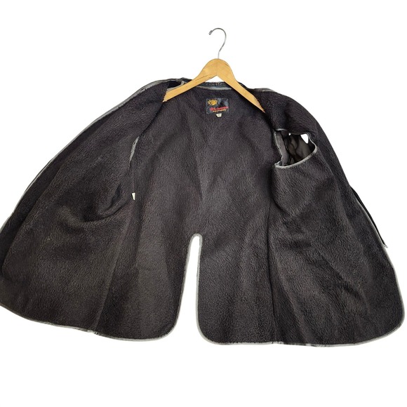 Vtg Richmand Brothers Double Breasted Belted Leather 70's Trench Coat Mens 42 - Picture 2 of 8